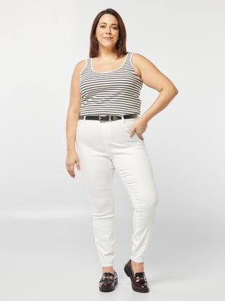 Regular stretchjegging met hoge taille