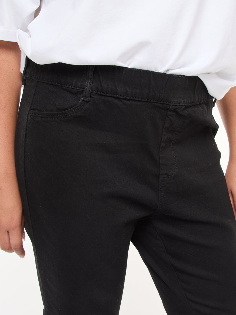 Regular stretchjegging met hoge taille ZWART - Kiabi