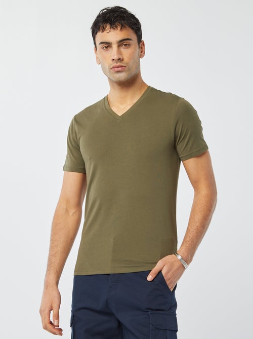 Regular T-shirt van stretchstof - Kiabi