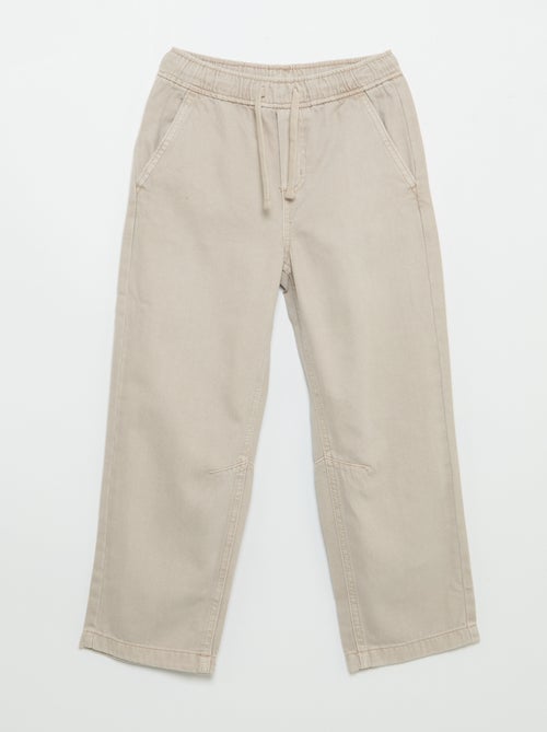 Relaxed fit-broek met elastische taille - Kiabi Relaxed fit-broek met elastische taille - Kiabi