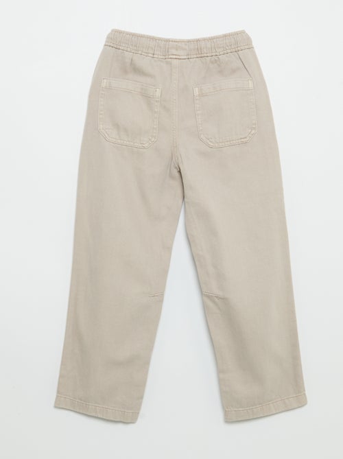 Relaxed fit-broek met elastische taille - Kiabi Relaxed fit-broek met elastische taille - Kiabi
