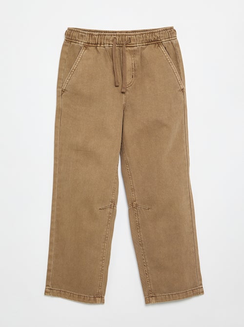 Relaxed fit-broek met elastische taille - Kiabi Relaxed fit-broek met elastische taille - Kiabi