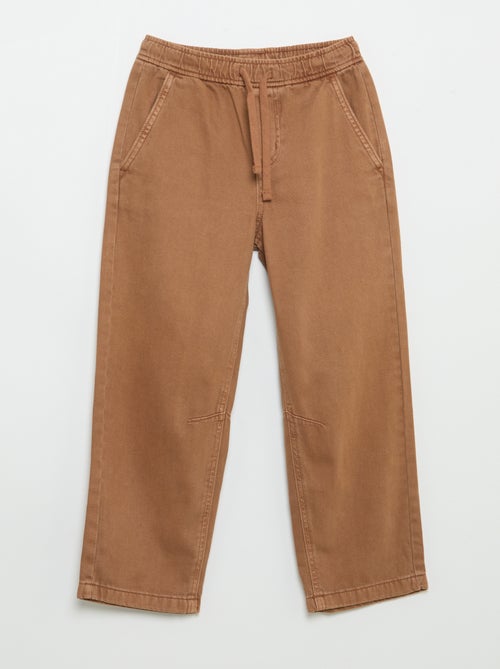 Relaxed fit-broek met elastische taille - Kiabi Relaxed fit-broek met elastische taille - Kiabi
