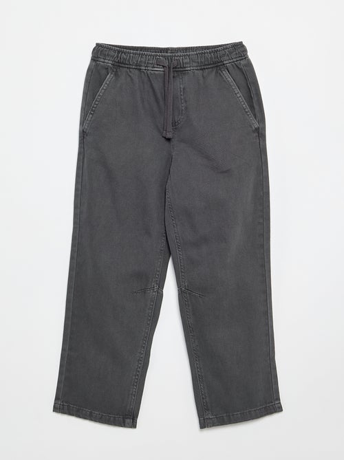 Relaxed fit-broek met elastische taille - Kiabi Relaxed fit-broek met elastische taille - Kiabi