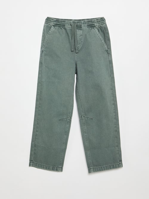Relaxed fit-broek met elastische taille - Kiabi Relaxed fit-broek met elastische taille - Kiabi