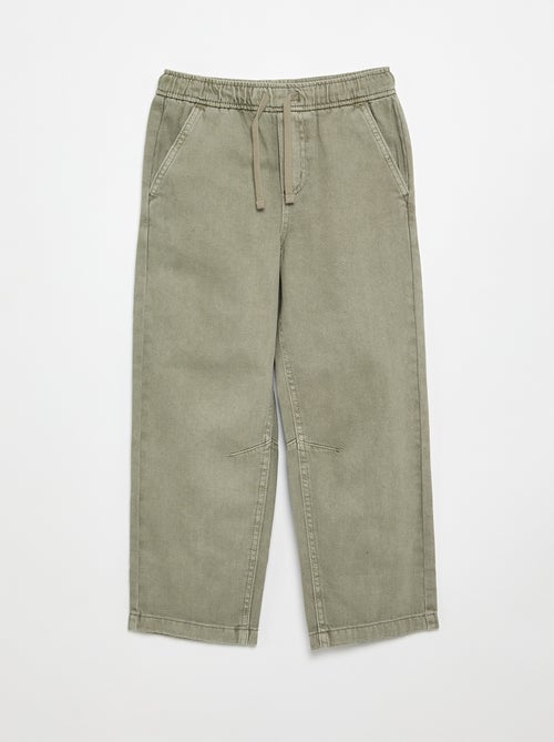 Relaxed fit-broek met elastische taille - Kiabi Relaxed fit-broek met elastische taille - Kiabi