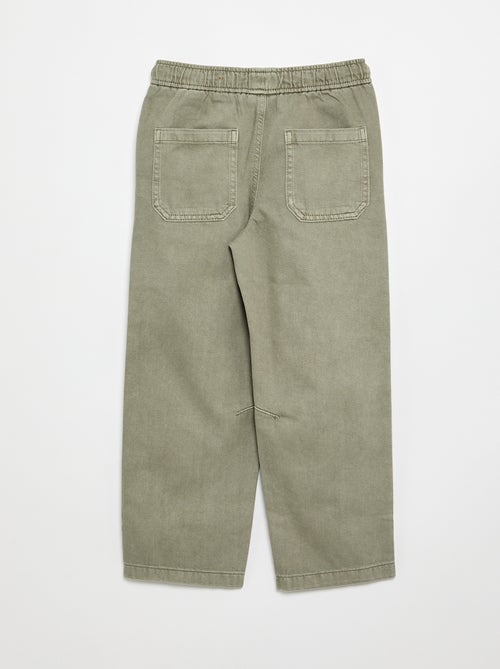 Relaxed fit-broek met elastische taille - Kiabi Relaxed fit-broek met elastische taille - Kiabi