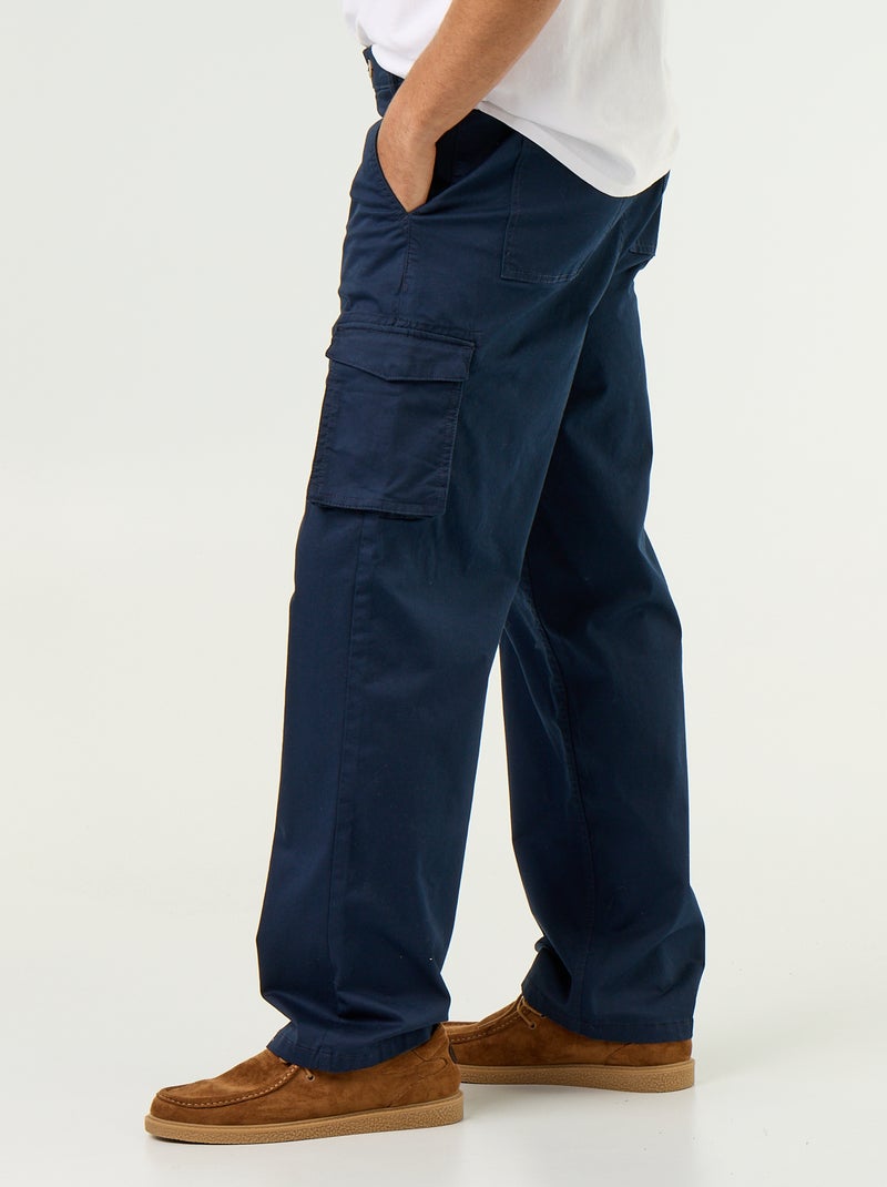 Relaxed fit broek met meerdere zakken Blauw - Kiabi