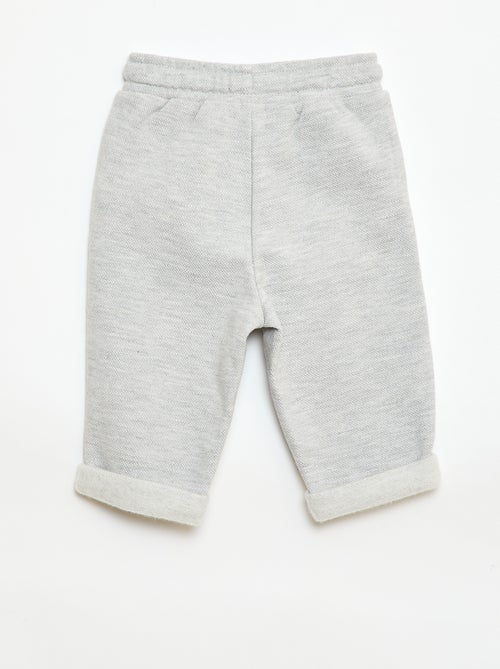 Relaxte broek van piqué breisel - Kiabi