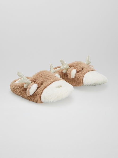 Rendier-kerstsloffen - slippermodel - Kiabi