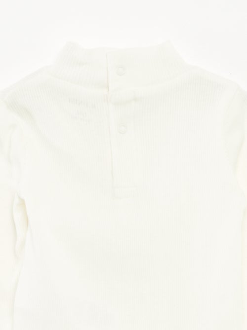 Ribbeltruitje met opstaande kraag - Kiabi