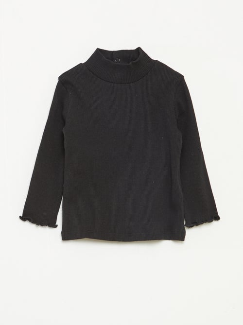 Ribbeltruitje met opstaande kraag - Kiabi