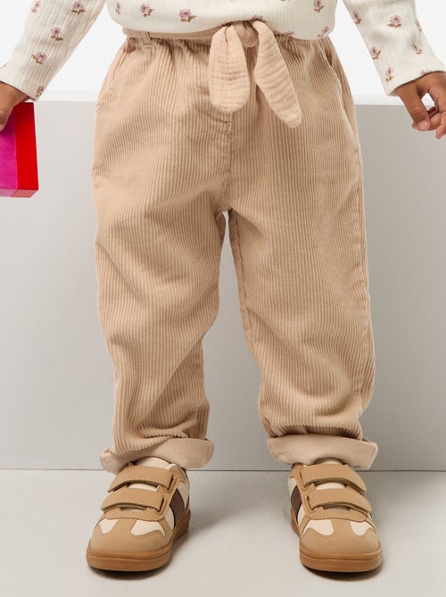 Ribbroek met paperbagtaille - Kiabi