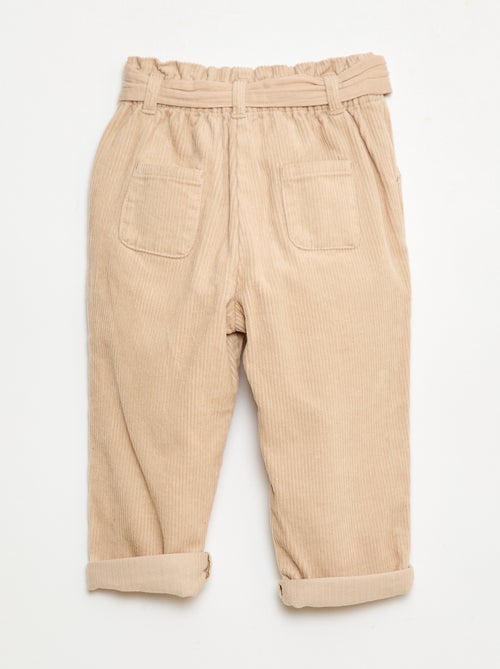 Ribbroek met paperbagtaille - Kiabi