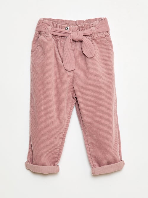 Ribbroek met paperbagtaille - Kiabi