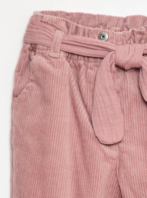 Ribbroek met paperbagtaille - Kiabi