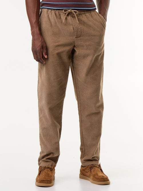 Ribfluwelen broek - Kiabi