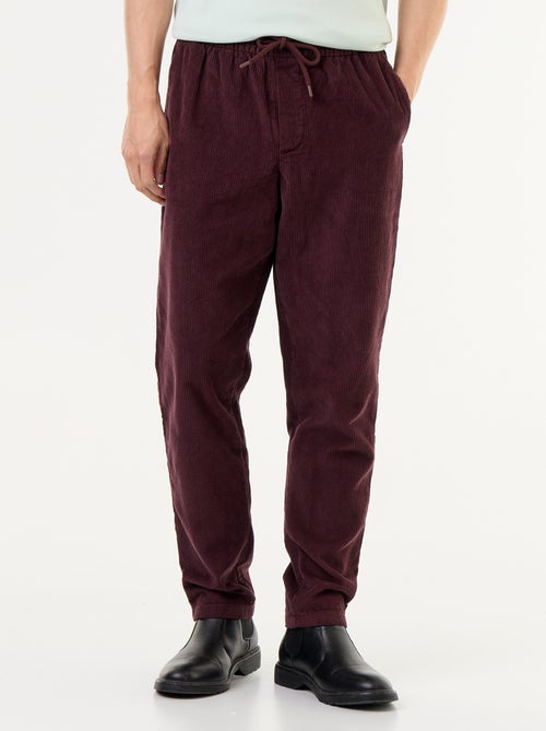 Ribfluwelen broek - Kiabi