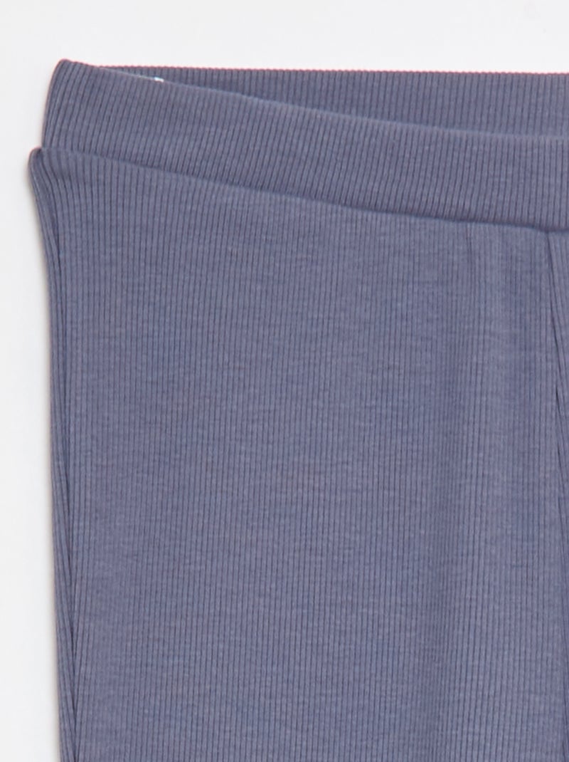 Ribfluwelen flared legging Grijs - Kiabi
