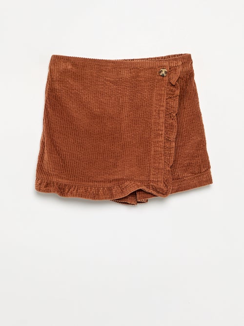 Ribfluwelen rokje-short - Kiabi