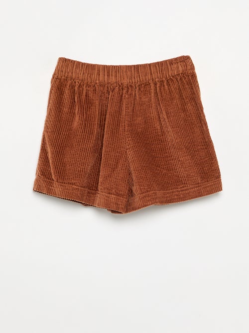 Ribfluwelen rokje-short - Kiabi