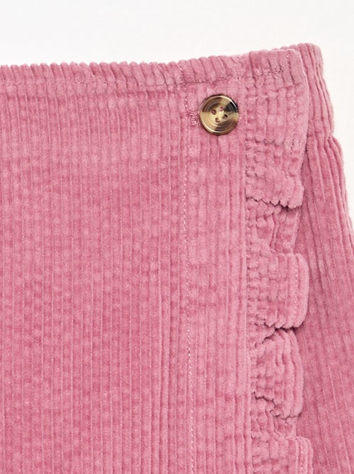 Ribfluwelen rokje-short - Kiabi