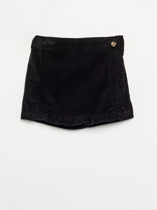 Ribfluwelen rokje-short - Kiabi