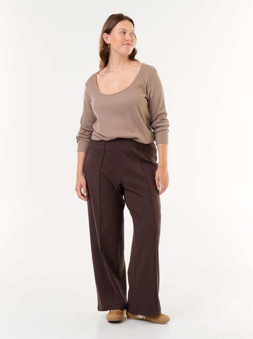 Ribgebreid basic T-shirt - Kiabi