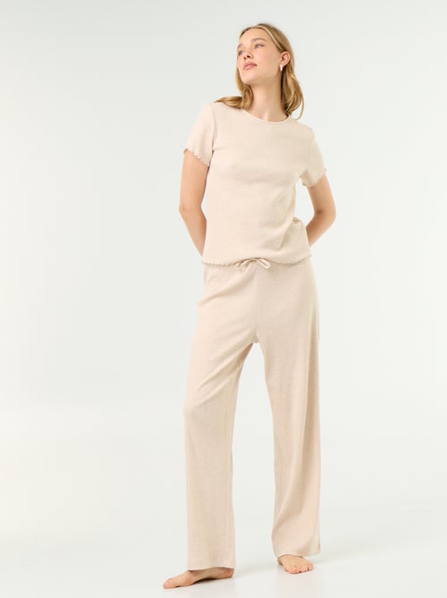 Ribgebreide pyjamabroek - Kiabi Ribgebreide pyjamabroek - Kiabi