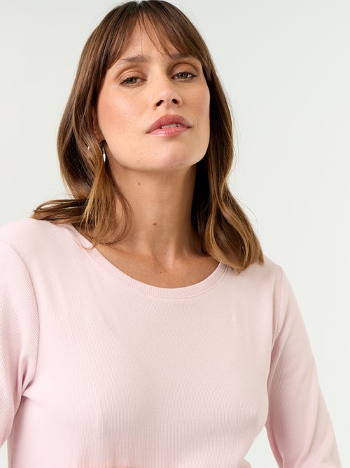 Ribstof zwangerschaps T-shirt - Kiabi Ribstof zwangerschaps T-shirt - Kiabi