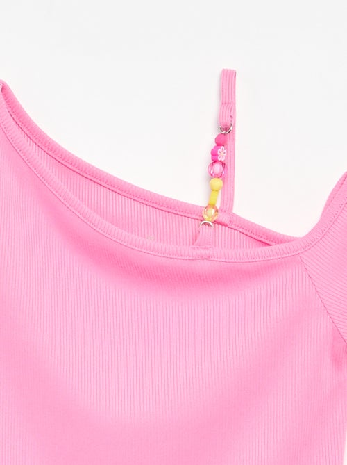 Ribtop met asymmetrische hals - Kiabi