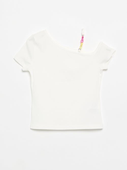 Ribtop met asymmetrische hals - Kiabi