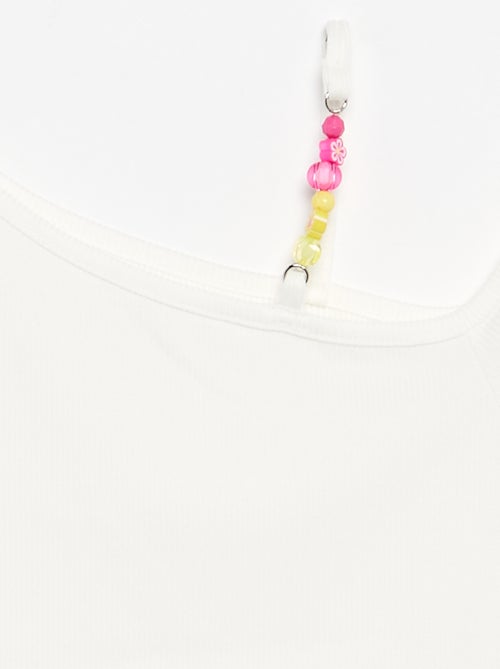 Ribtop met asymmetrische hals - Kiabi