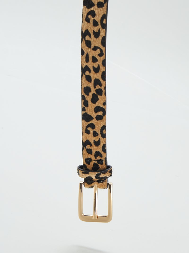 Riem met luipaardprint BRUIN - Kiabi
