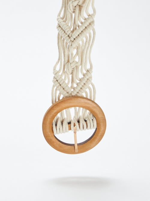 Riem van opengewerkte macramé - Kiabi