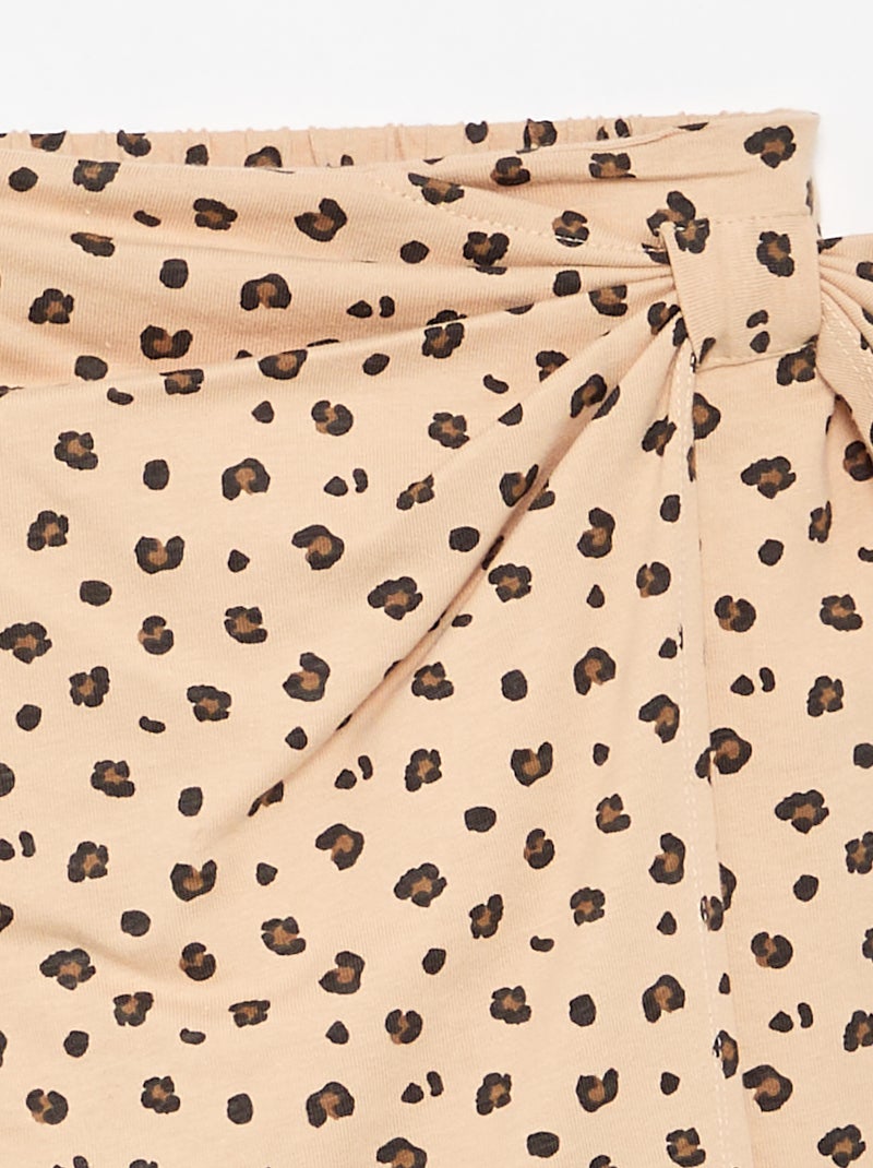 Rok met fantasie strik Biege - Kiabi