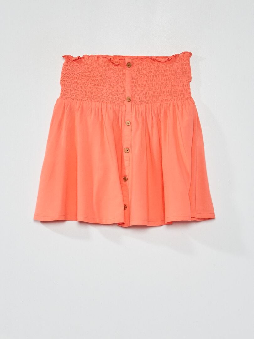 Rok Met Gesmokte Taille ORANJE Kiabi 10 00 rok-met-gesmokte-taille-oranje-kiabi-10-00
