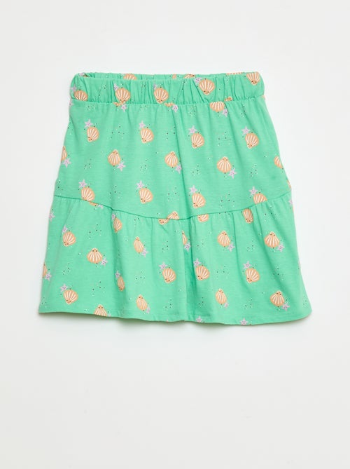 Rok met ruches en print - Kiabi