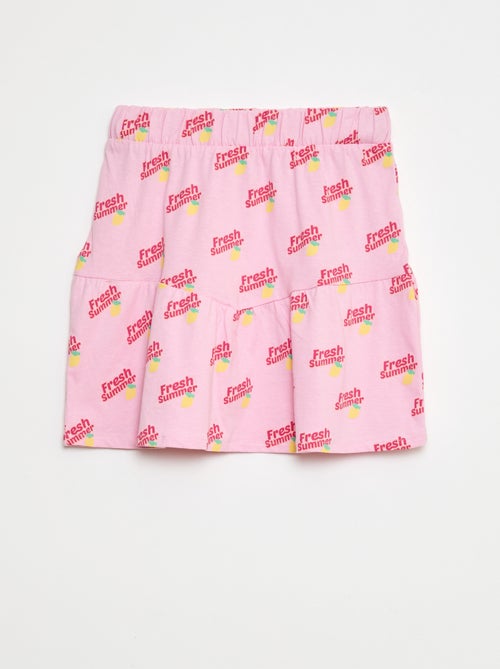 Rok met ruches en print - Kiabi