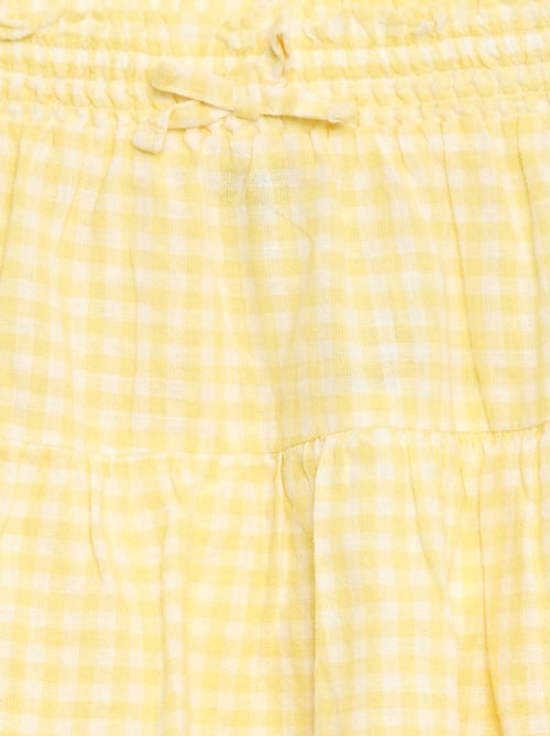 Rok met vichyruit en volants - Kiabi