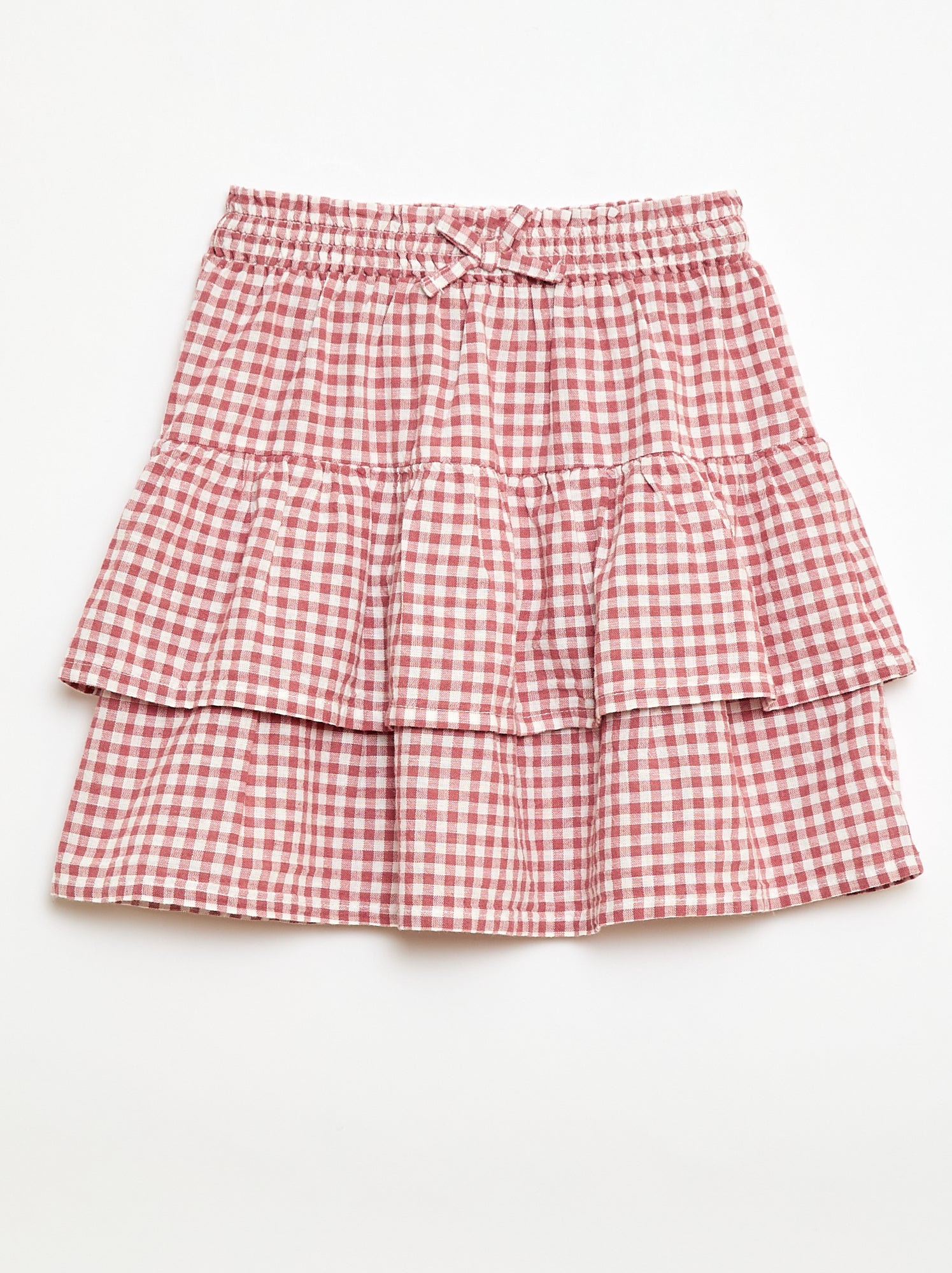 Rok met vichyruit en volants