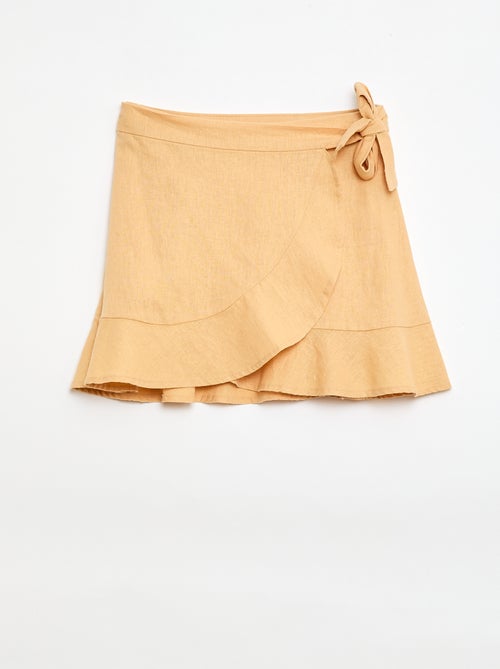 Rok met volants van linnenmix - Kiabi