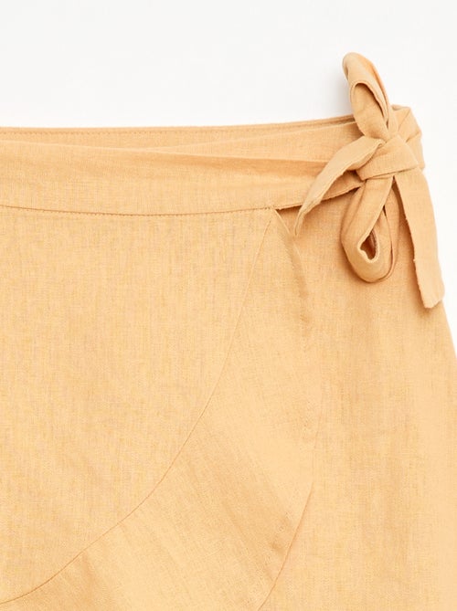 Rok met volants van linnenmix - Kiabi