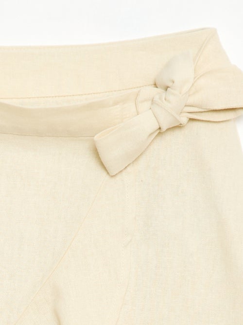 Rok met volants van linnenmix - Kiabi