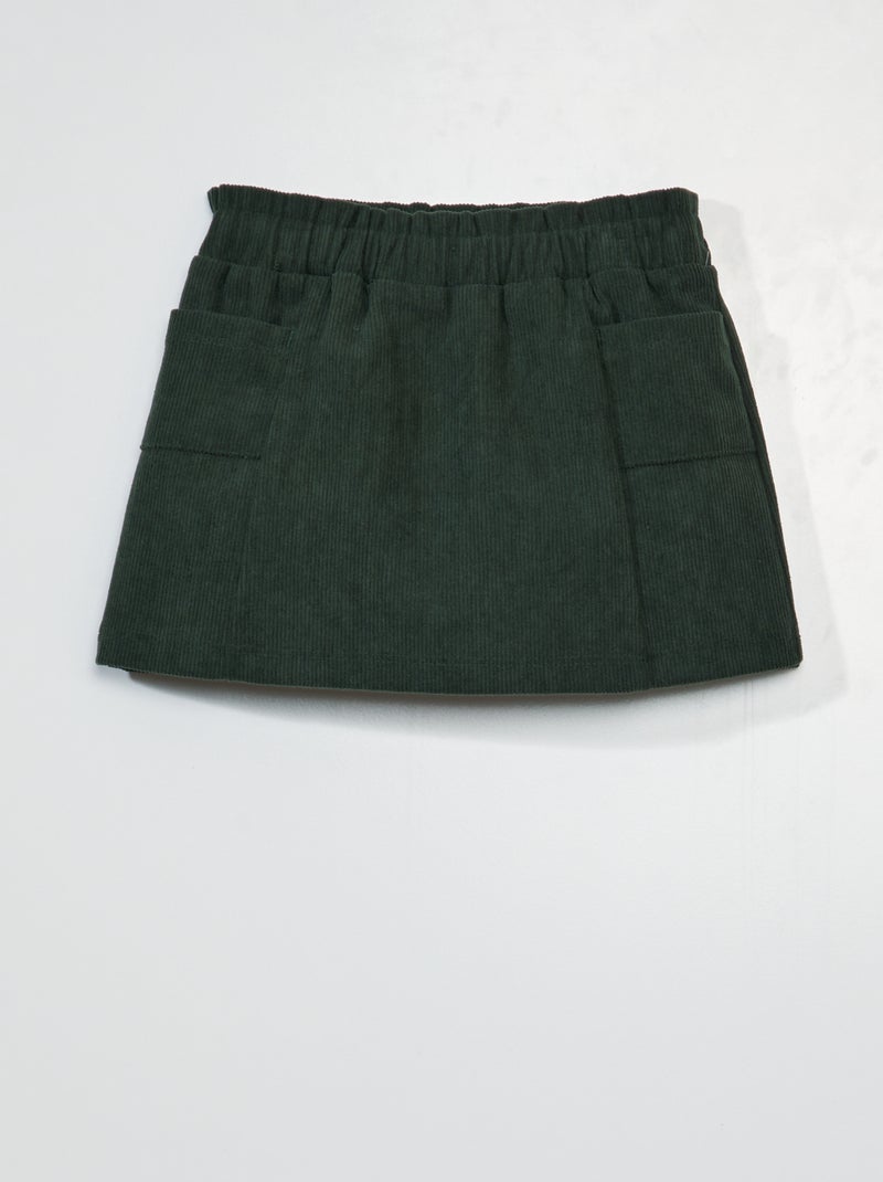 Rok van corduroy GROEN - Kiabi