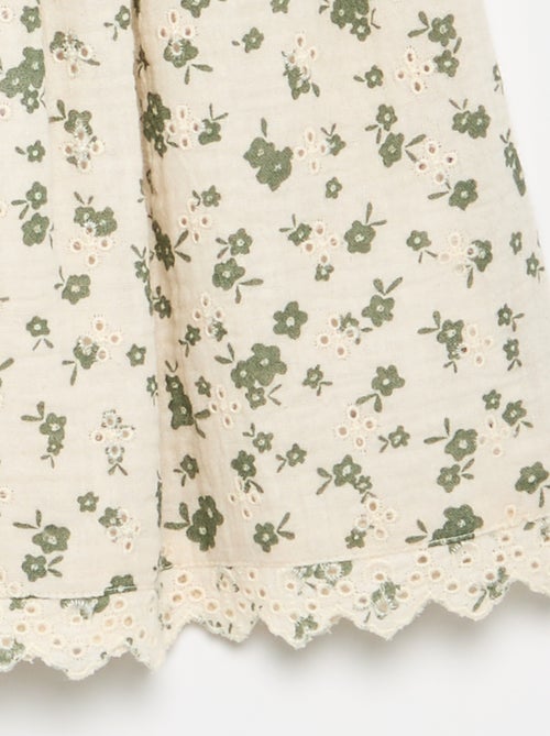 Rok van katoengaas met print - Kiabi