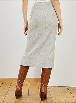Damesmode maat 34-48 - Rok van ribtricot - Kiabi