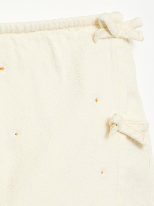 Rokbroek met all-over geborduurde motieven - Kiabi