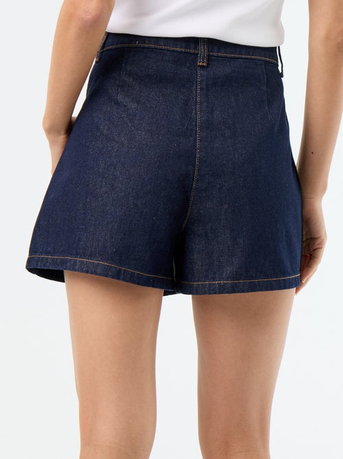 Rokbroek van denim met hoge taille - Kiabi