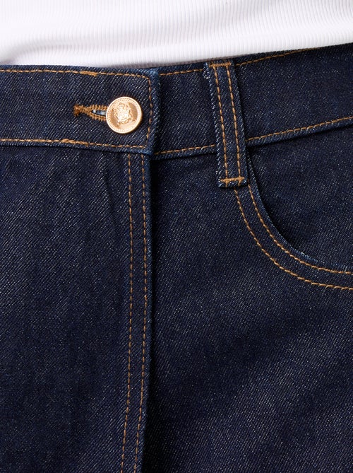 Rokbroek van denim met hoge taille - Kiabi